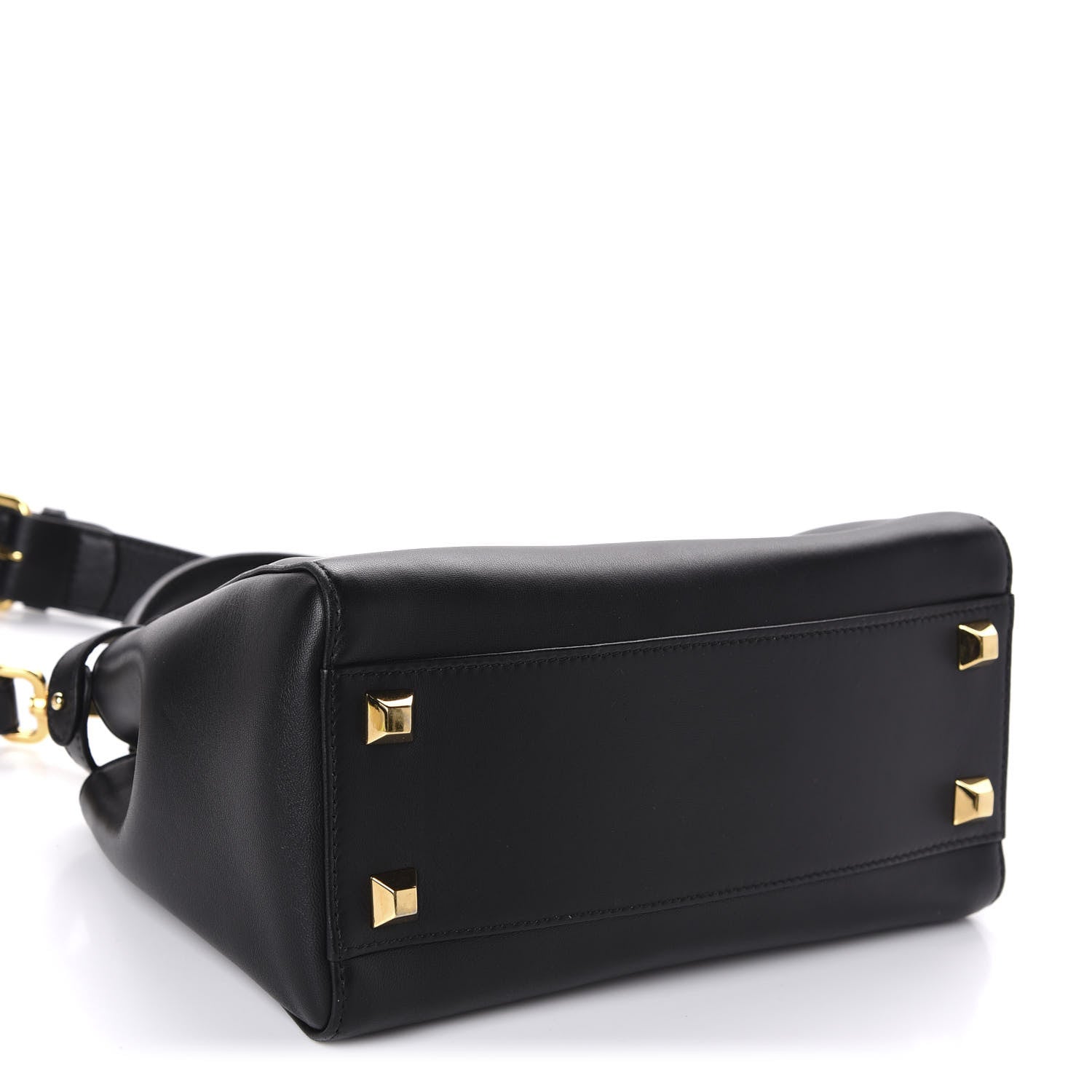 Fendi Nappa Studded Mini Peekaboo Iconic Satchel Black 4 of 11