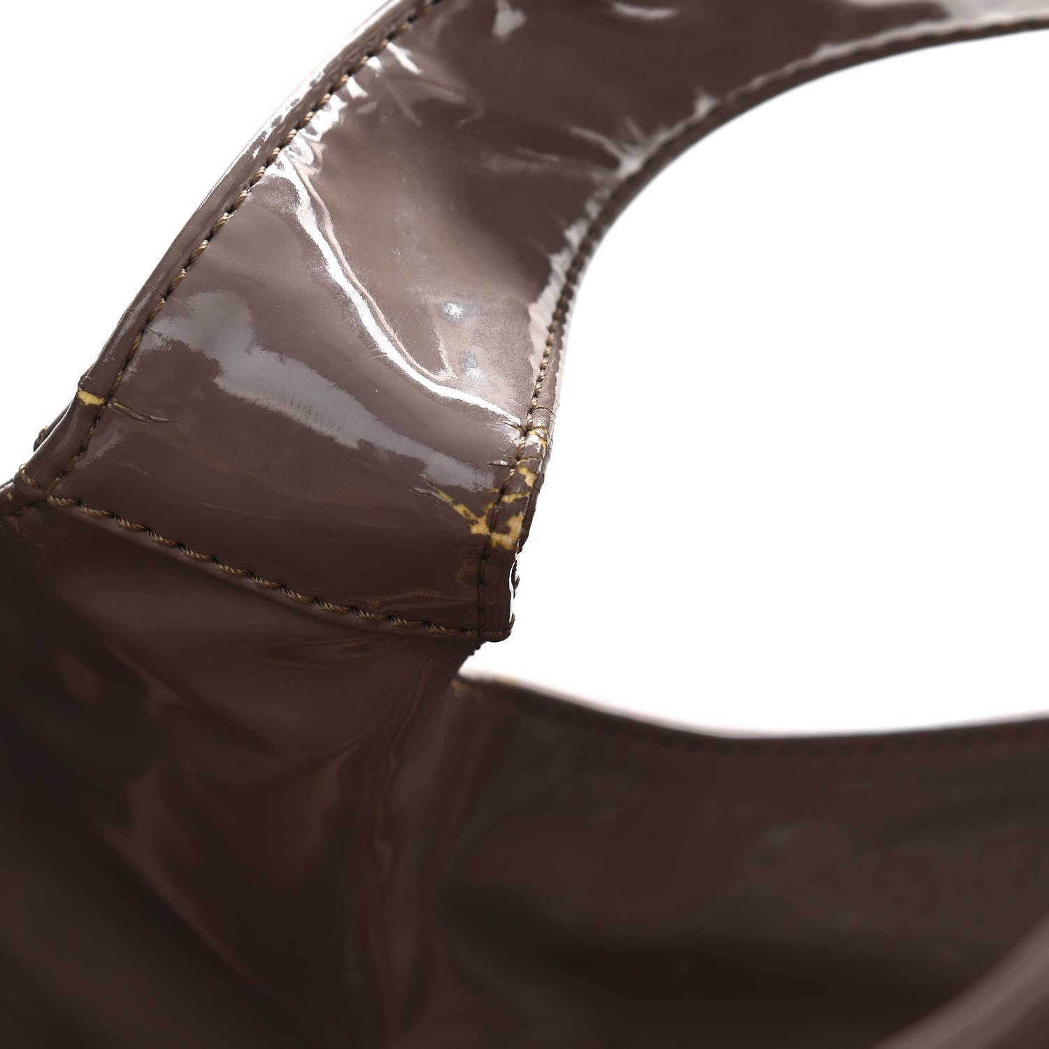 Valentino Garavani Patent Lacca Large Nuage Bow Hobo Brun 11 of 13