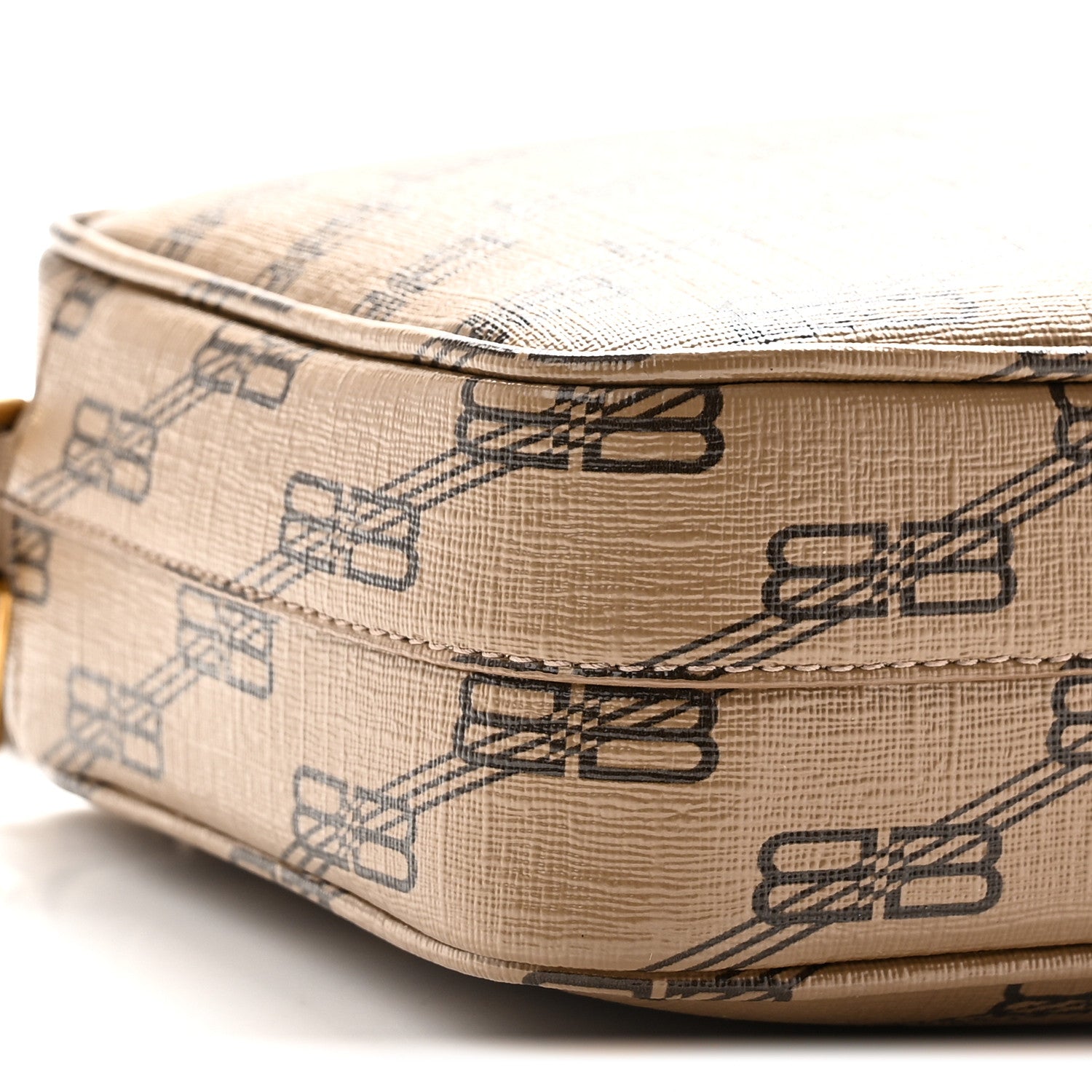 Balenciaga Coated Canvas BB Monogram Medium Signature Camera Bag Beige Brown 9 of 10
