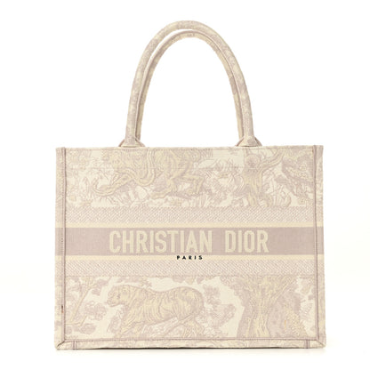 Christian Dior Canvas Toile De Jouy Embroidered Medium Book Tote Pink 1 of 10