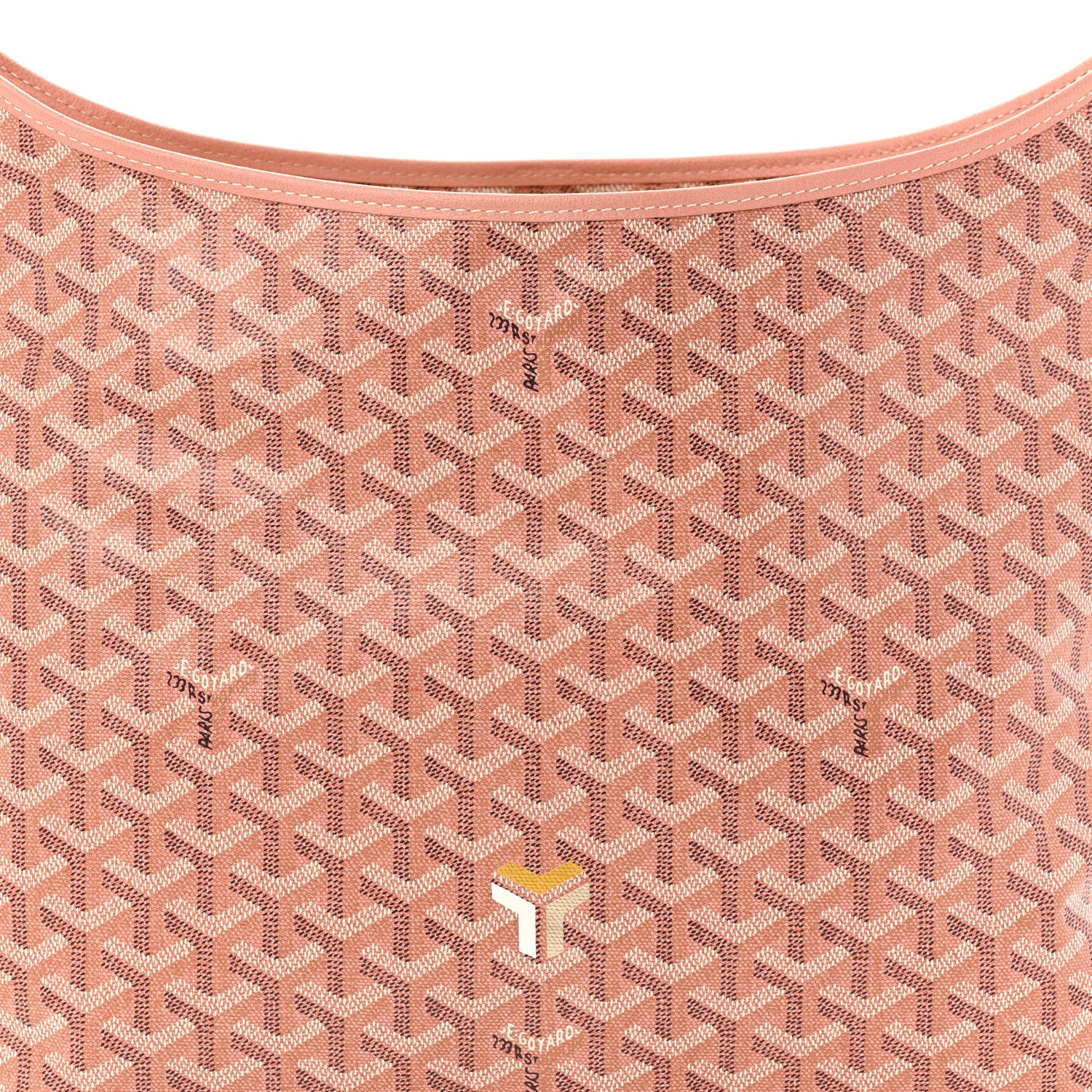 Goyard Iridescent Goyardine Boheme Hobo Pearly Coral 9 of 11