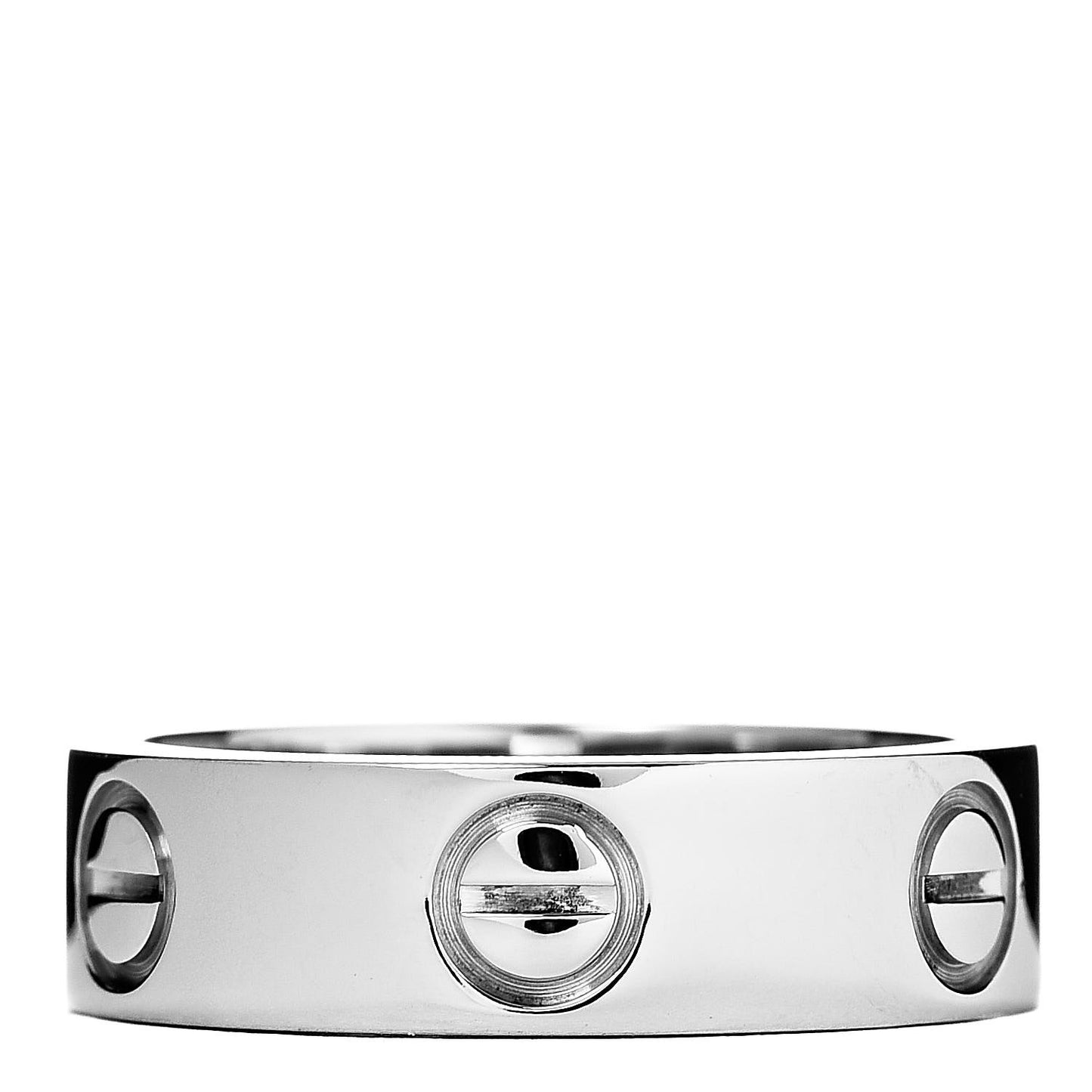 18K White Gold 5.5mm LOVE Ring 50 5.25