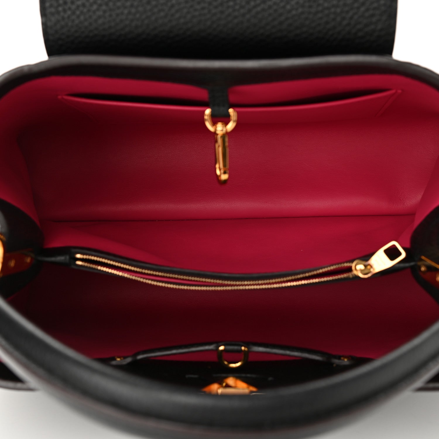 Louis Vuitton Taurillon Capucines MM Cobalt Fuchsia 5 of 11