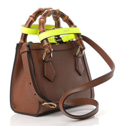 Gucci Wonka Grain Calfskin Mini Diana Tote Bag Cuir Yellow Fluo 3 of 11