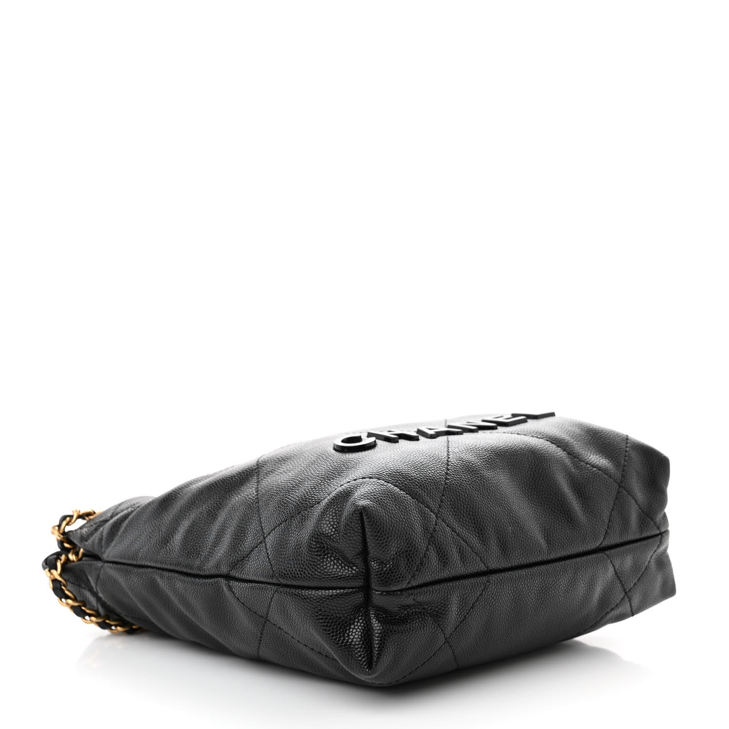 Chanel Shiny Caviar Quilted Monochrome Mini Chanel 22 Black 4 of 10