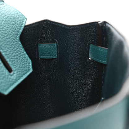 Hermes Togo Verso Birkin 25 Vert Bosphore Bleu Ocean 13 of 32
