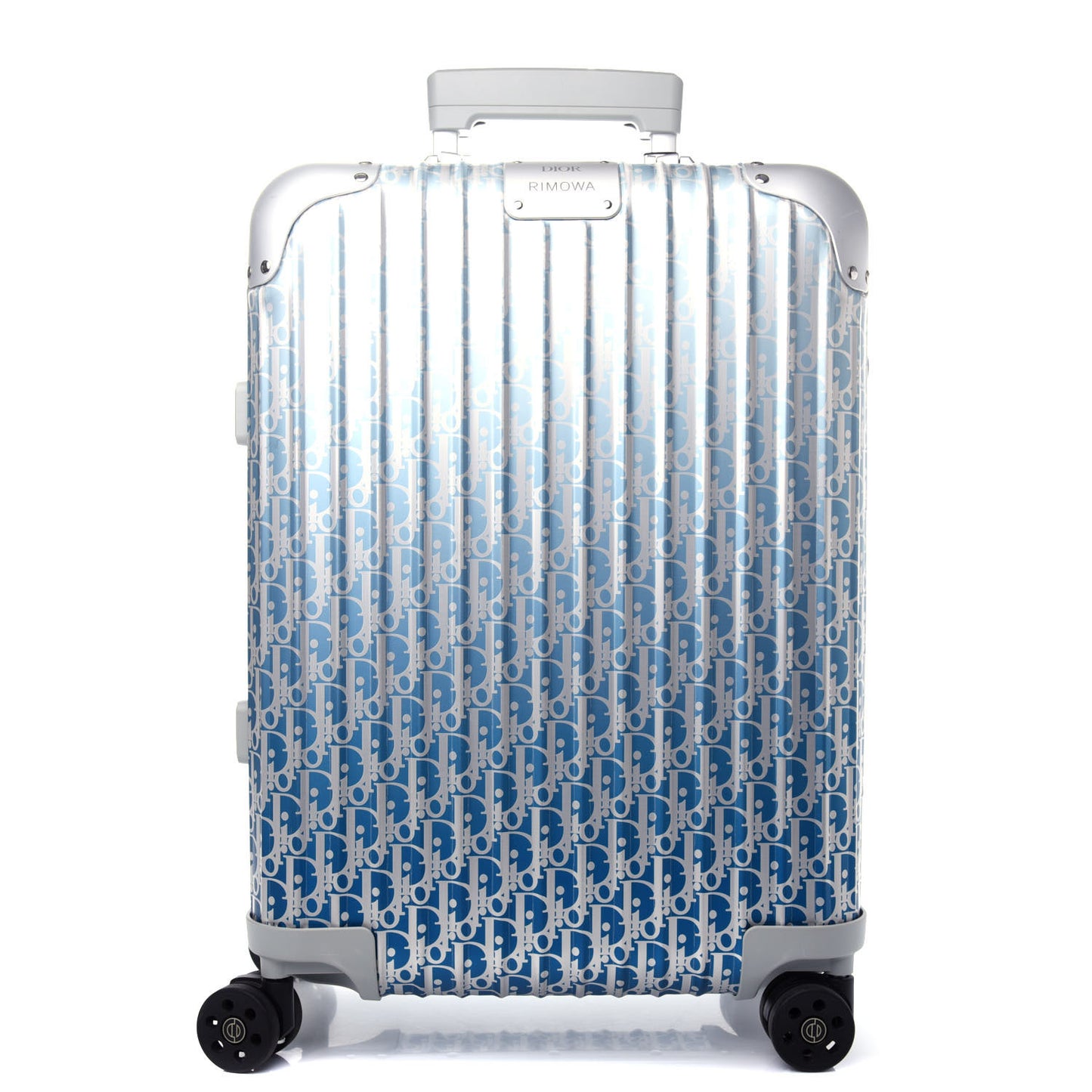 X RIMOWA Aluminum Gradient Cabin Luggage Blue Multi