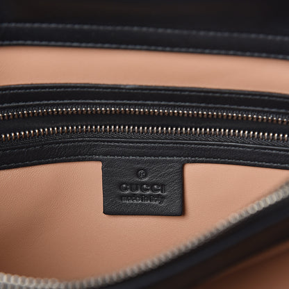 Gucci Calfskin Lady Bamboo Top Handle Bag Black 5 of 8
