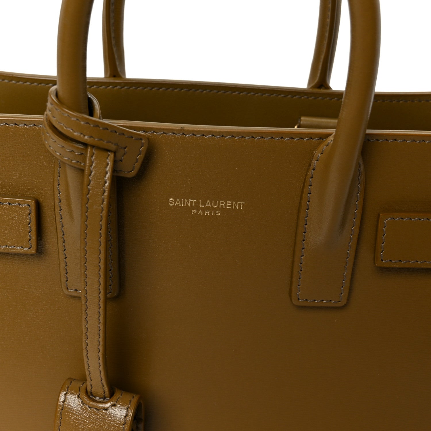 Saint Laurent Calfskin Nano Supple Sac De Jour Green Ink 7 of 9