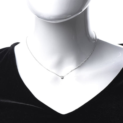 Cartier 18K White Gold Diamond LM D'Amour Pendant Necklace 2 of 5