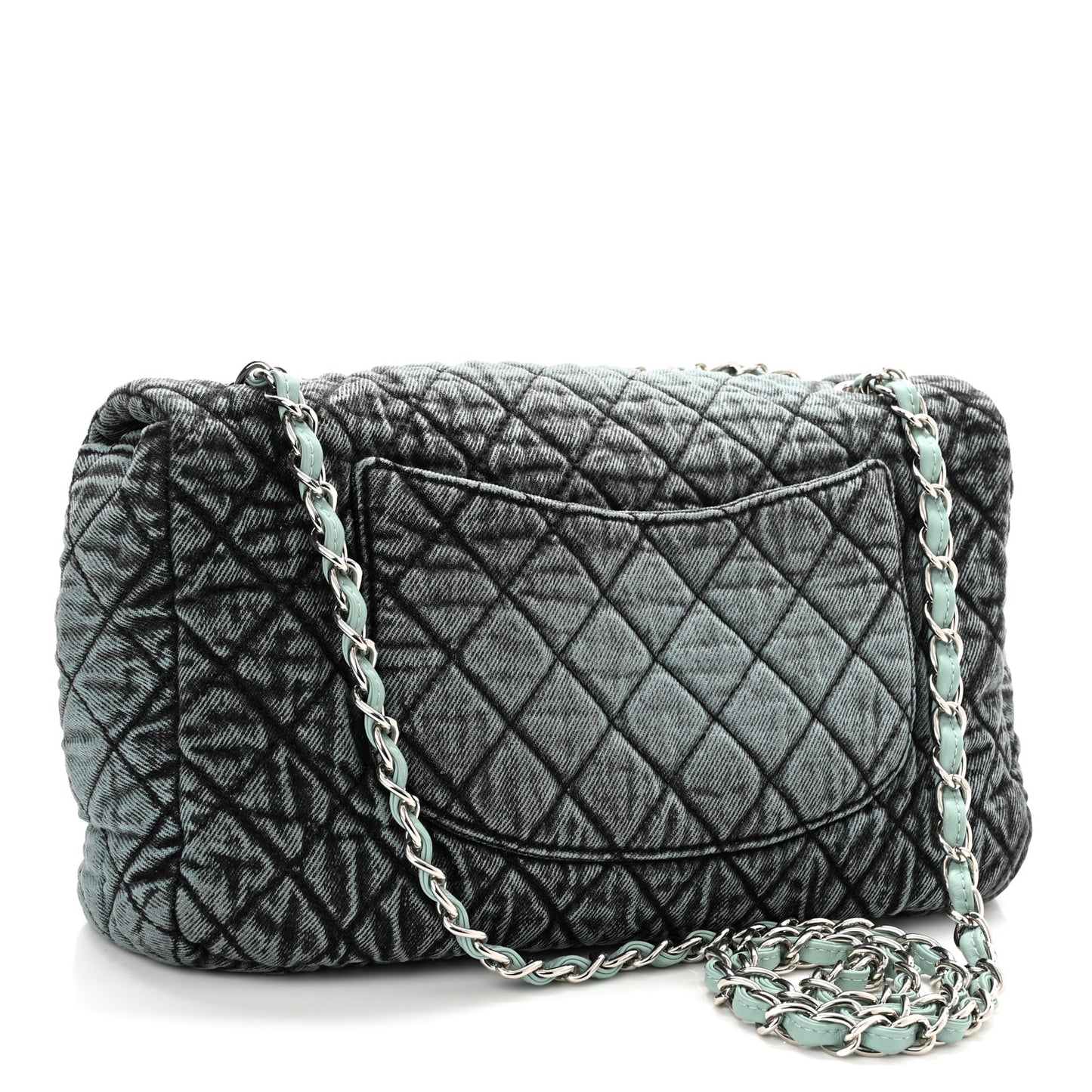 Denim Quilted Denimpression Flap Blue Black