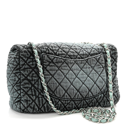 Chanel Denim Quilted Denimpression Flap Blue Black 3 of 10