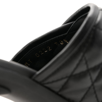 Christian Dior Calfskin Cannage Quilted Dio(r)evolution 80mm Slide Sandals 38.5 Black 9 of 10
