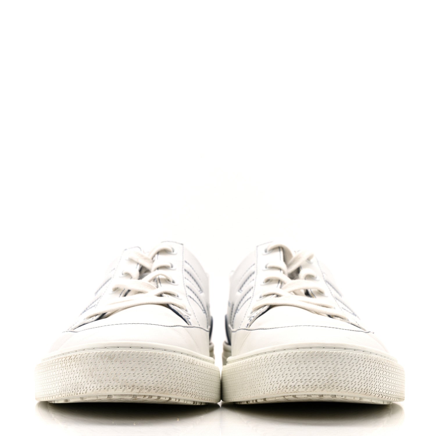 Hermes Calfskin Mens Deep Sneakers 44 White Bleu 3 of 14