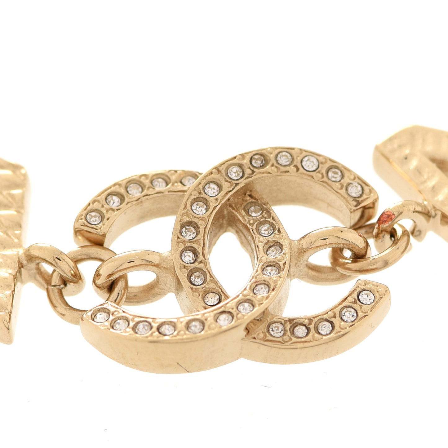 Metal Logo CC Chain Bracelet Gold