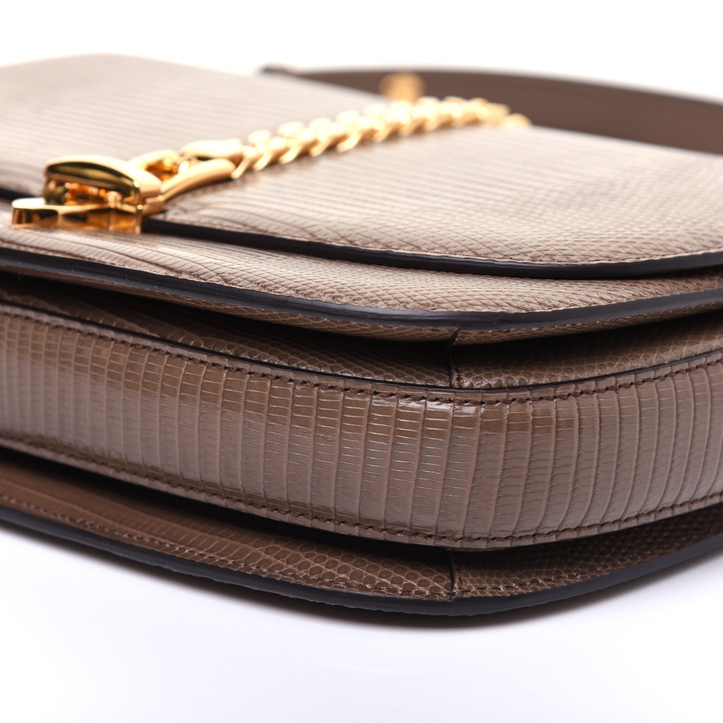 Lizard Small Sylvie 1969 Messenger Bag Taupe