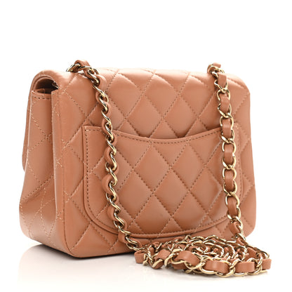 Chanel Lambskin Quilted Mini Square Flap Brown 3 of 11