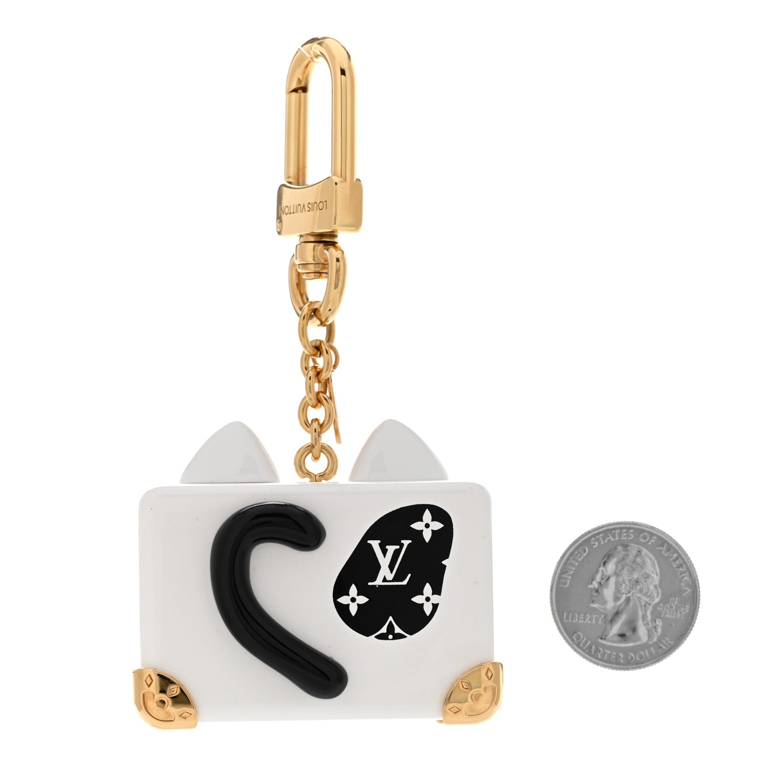 Louis Vuitton Resin Crystal Catrunk Bag Charm Keyring 2 of 4