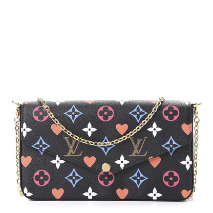 Louis Vuitton Game On Felicie Chain Wallet Black 1 of 10