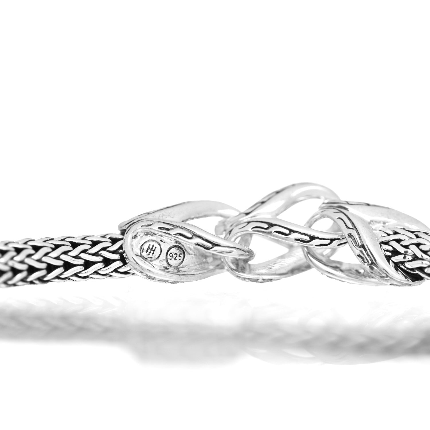 John Hardy Sterling Silver Diamond 5mm Asli Pave Station Bracelet 4 of 4