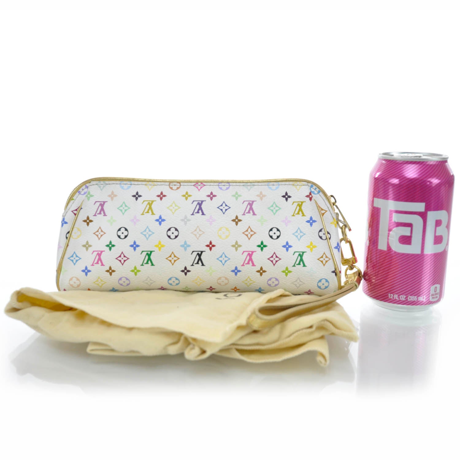 Louis Vuitton Monogram Multicolor Kate Clutch White 2 of 7