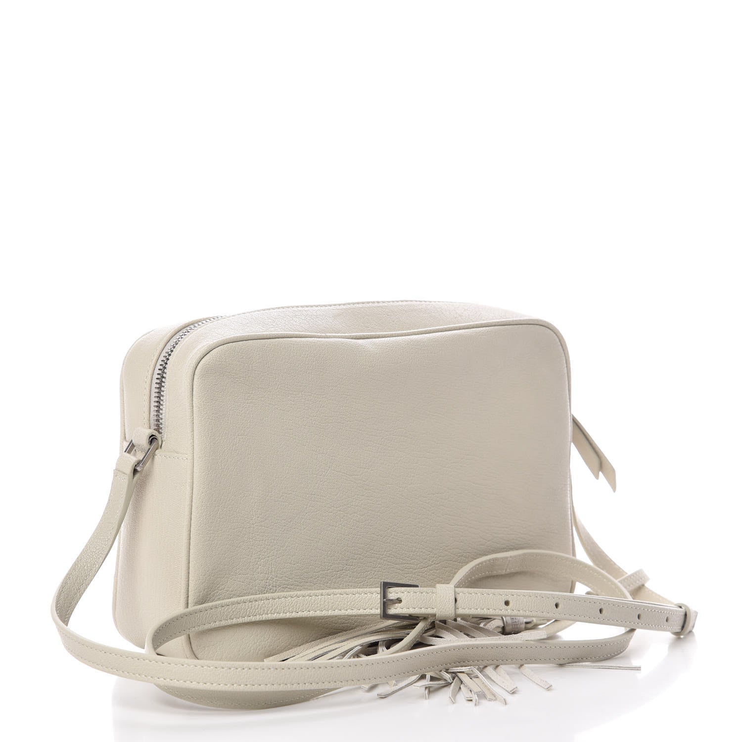 Saint Laurent Lambskin Monogram Small Lou Camera Bag Icy White 3 of 8