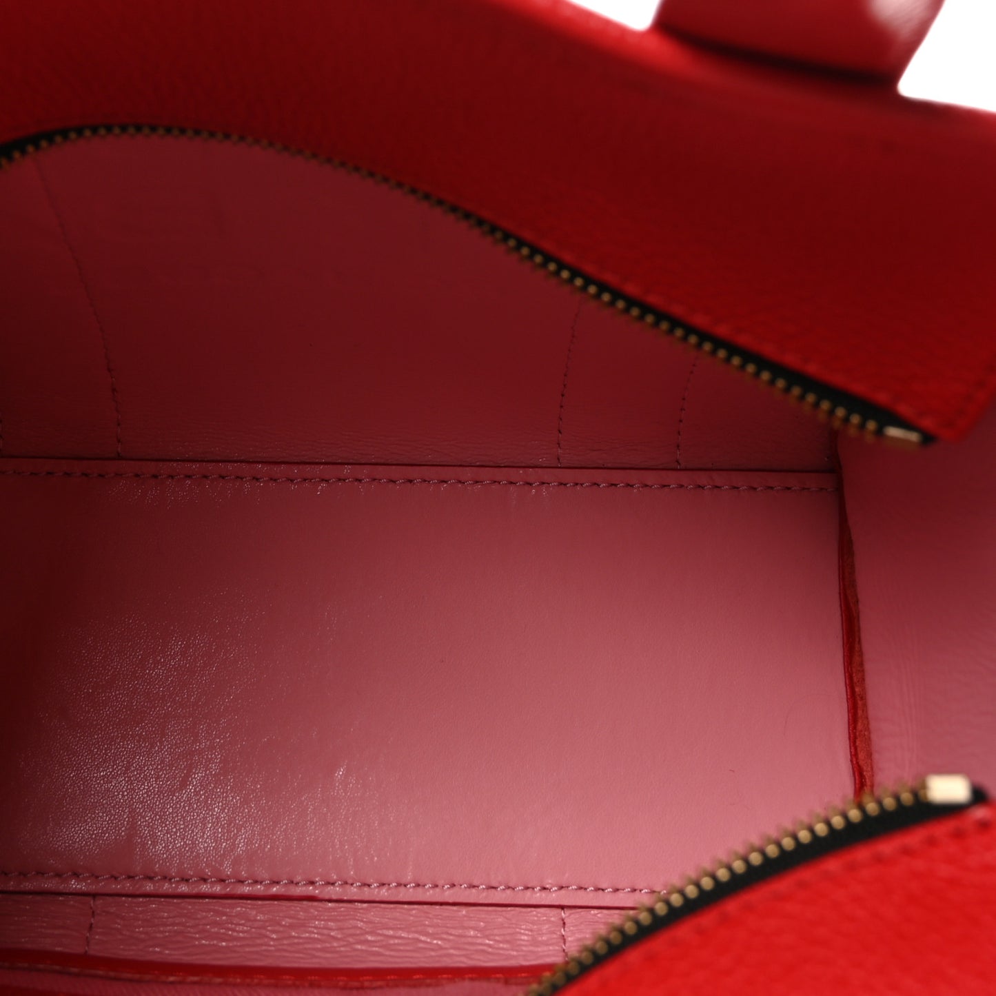 Grained Calfskin Small The Tote Bag True Red
