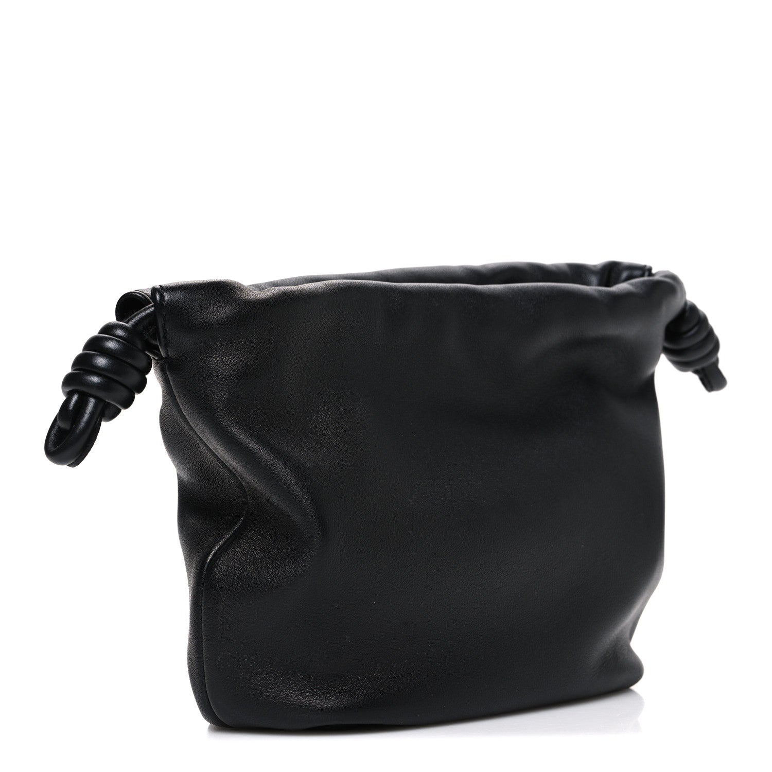 Loewe Mellow Nappa Donut Chain Mini Flamenco Knot Clutch Black 3 of 7