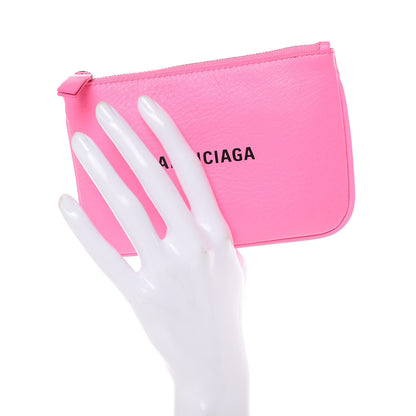 Balenciaga Calfskin Logo XS Ville Pouch Acid Pink Black 2 of 7