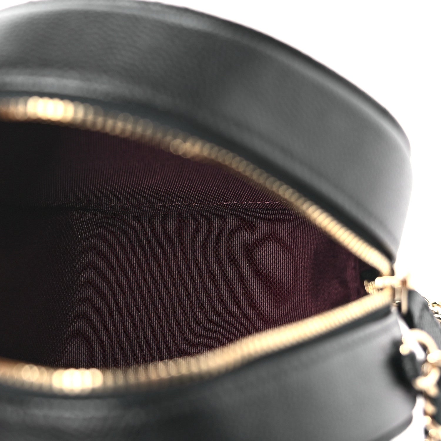 Chanel Caviar Quilted Round Clutch With Chain Black 5 of 10