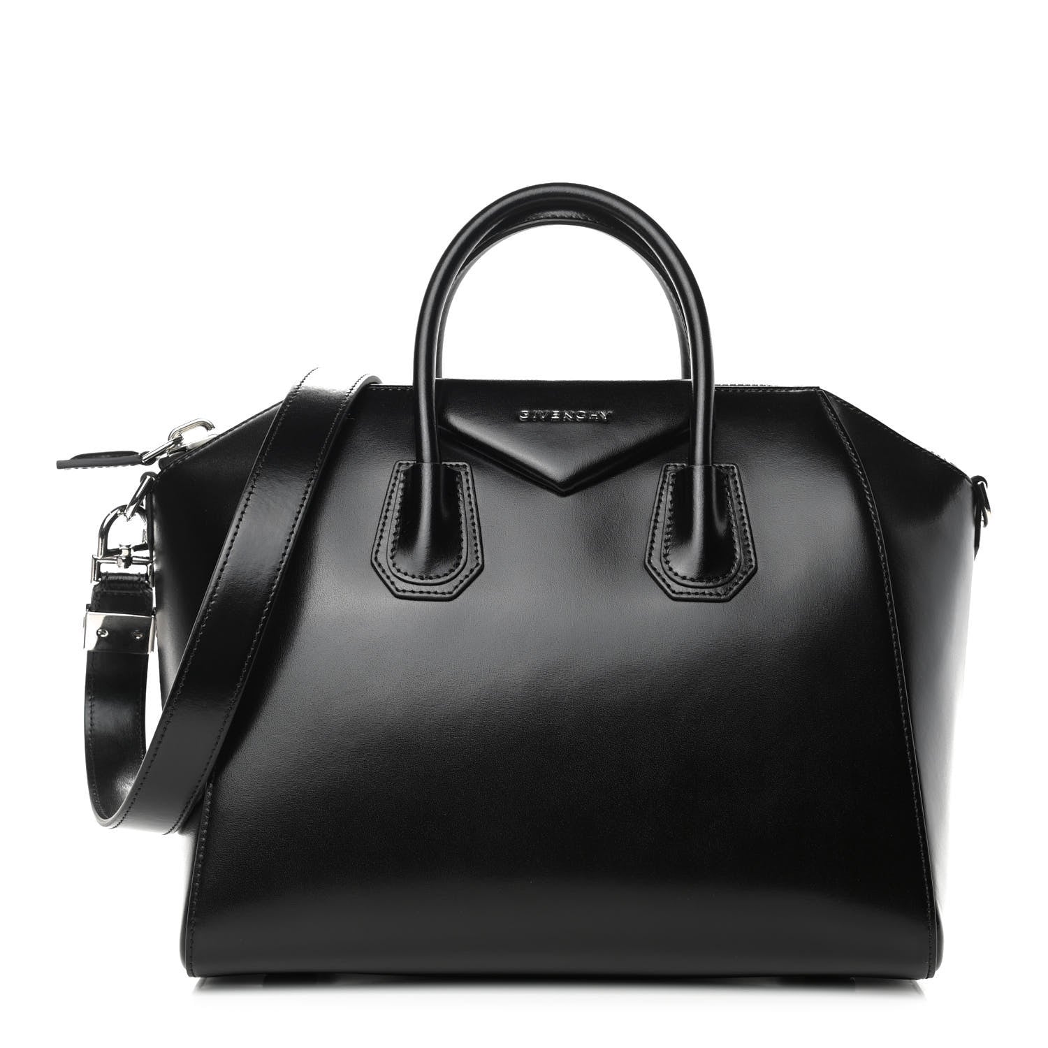 Givenchy Shiny Lord Calfskin Medium Antigona Black 1 of 10