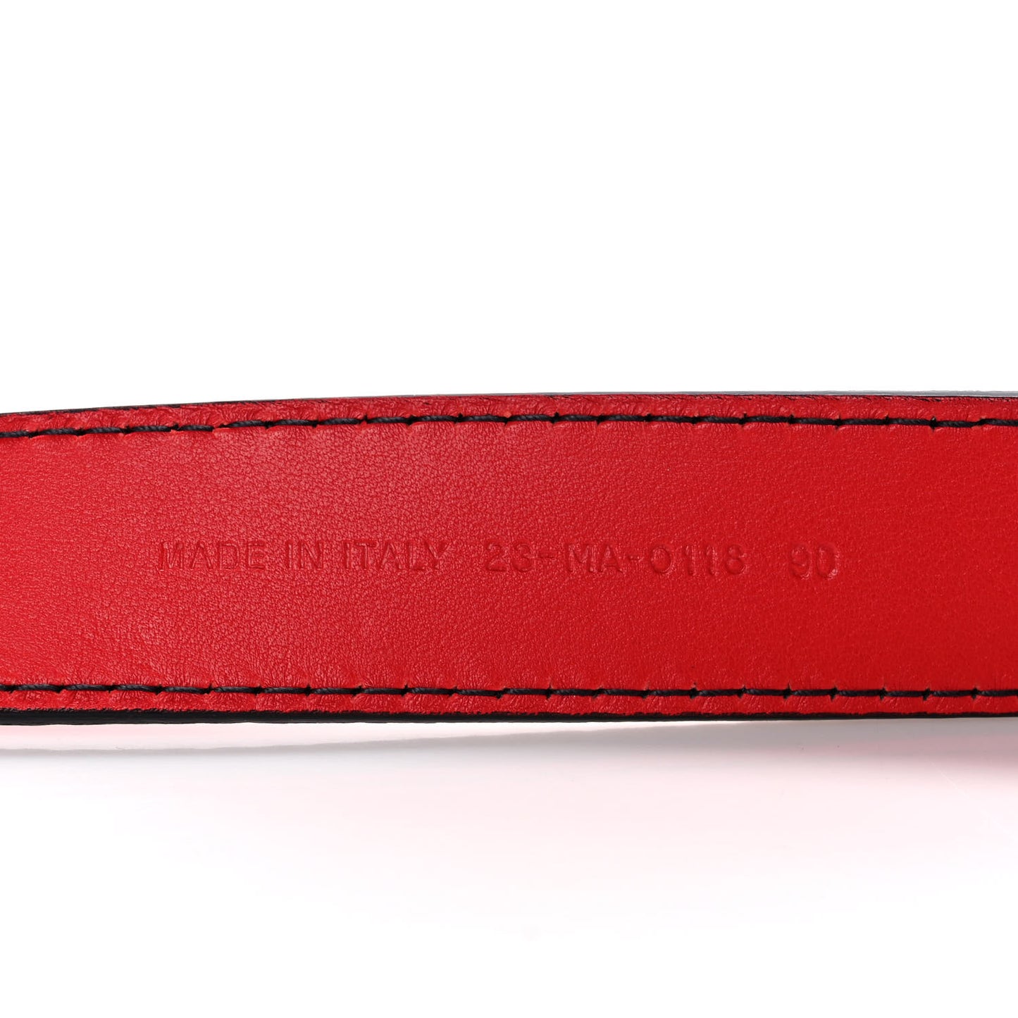 Calfskin D Fence Belt 90 Red