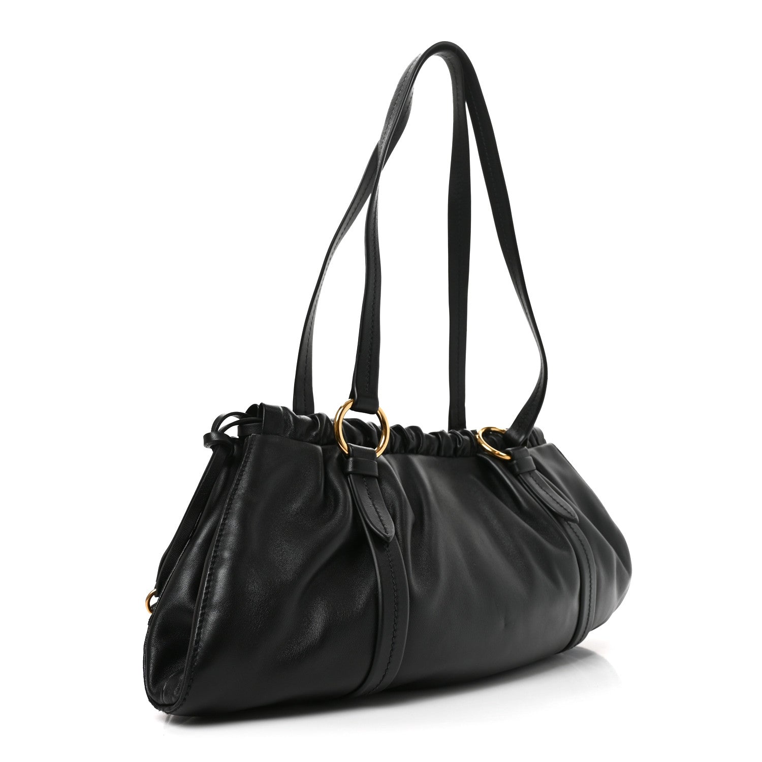 Miu Miu Nappa Joie Shoulder Bag Black 3 of 9