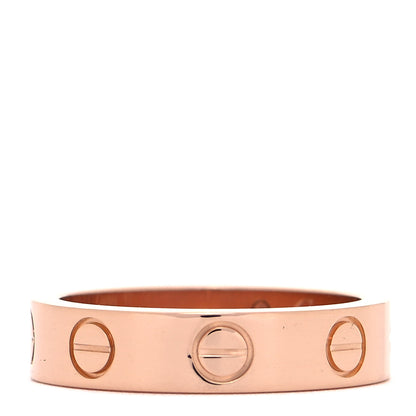 Cartier 18K Pink Gold Diamond 4mm LOVE Wedding Band Ring 45 3.25 3 of 4