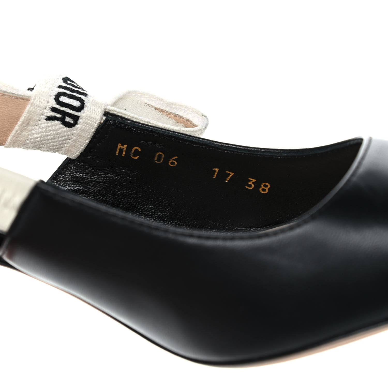 Christian Dior Lambskin Ribbon J'Adior Slingback 65mm Pumps 38 Black 8 of 9