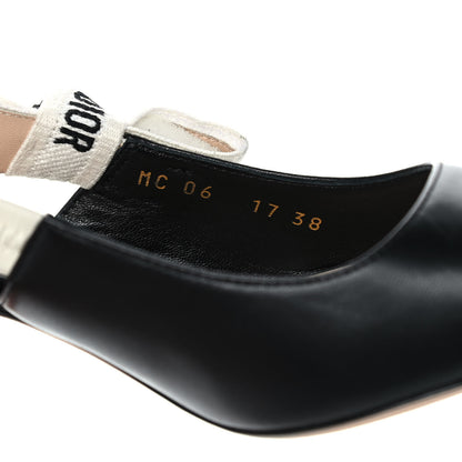 Christian Dior Lambskin Ribbon J'Adior Slingback 65mm Pumps 38 Black 8 of 9