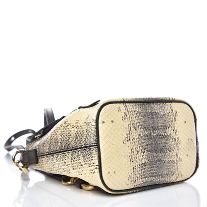 Chloe Calfskin Watersnake Embossed Mini Faye Backpack Cloudy Yellow 4 of 8