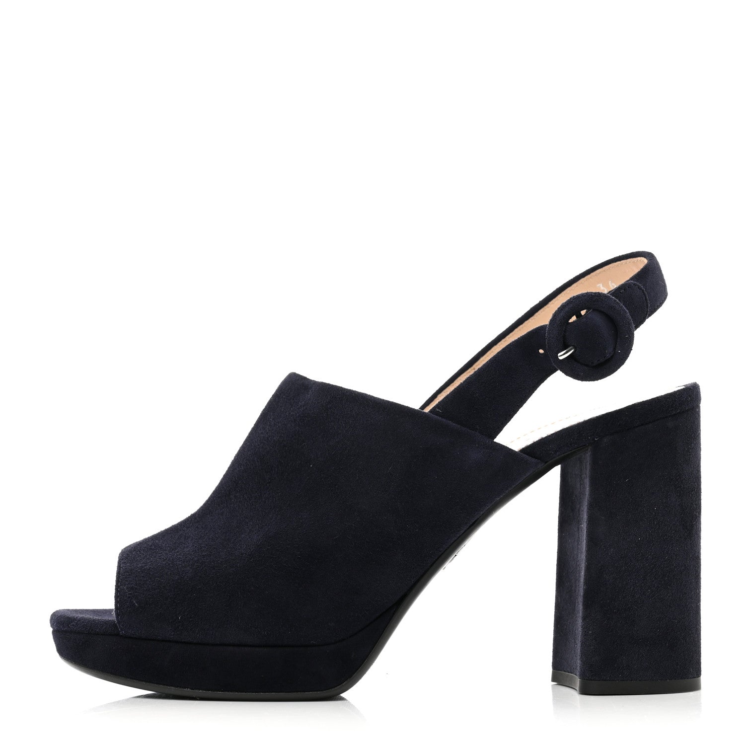 Prada Camoscio Platform Sandals 36 Bleu 1 of 9