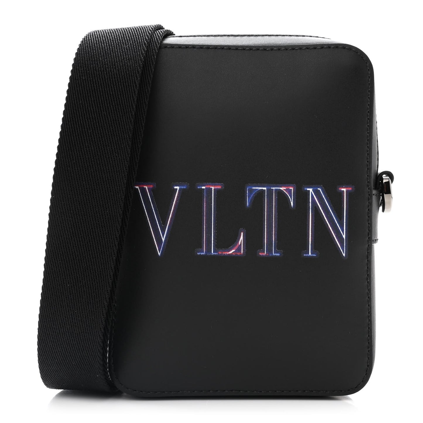 Calfskin VLTN Neon Messenger Bag Black