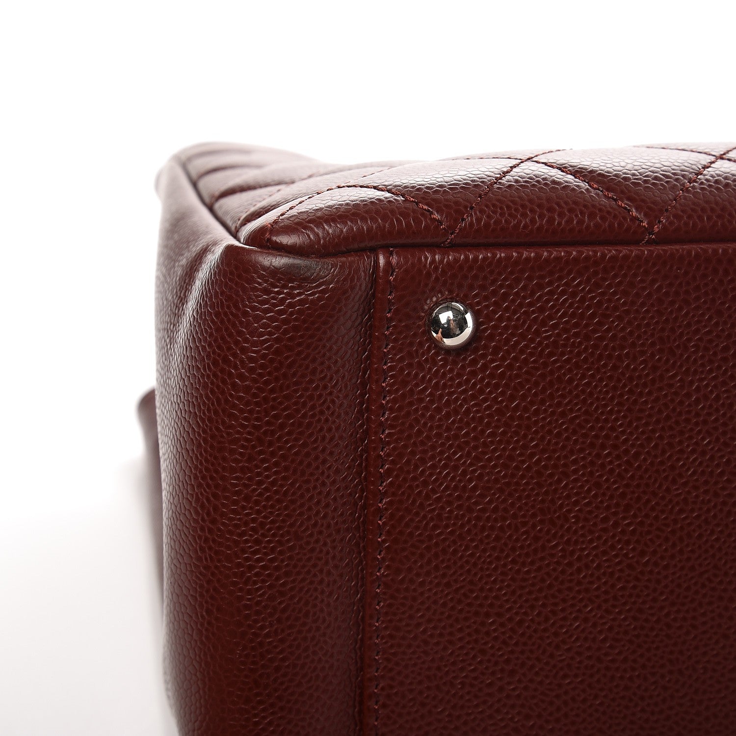 Chanel Caviar Quilted XL Grand Shopping Tote GST Dark Burgundy 9 of 11