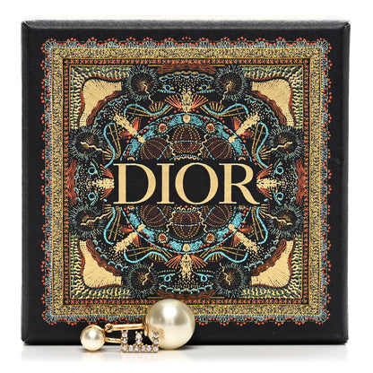 Christian Dior Crystal Pearl My ABCDior E Tribale Earring Gold 5 of 5