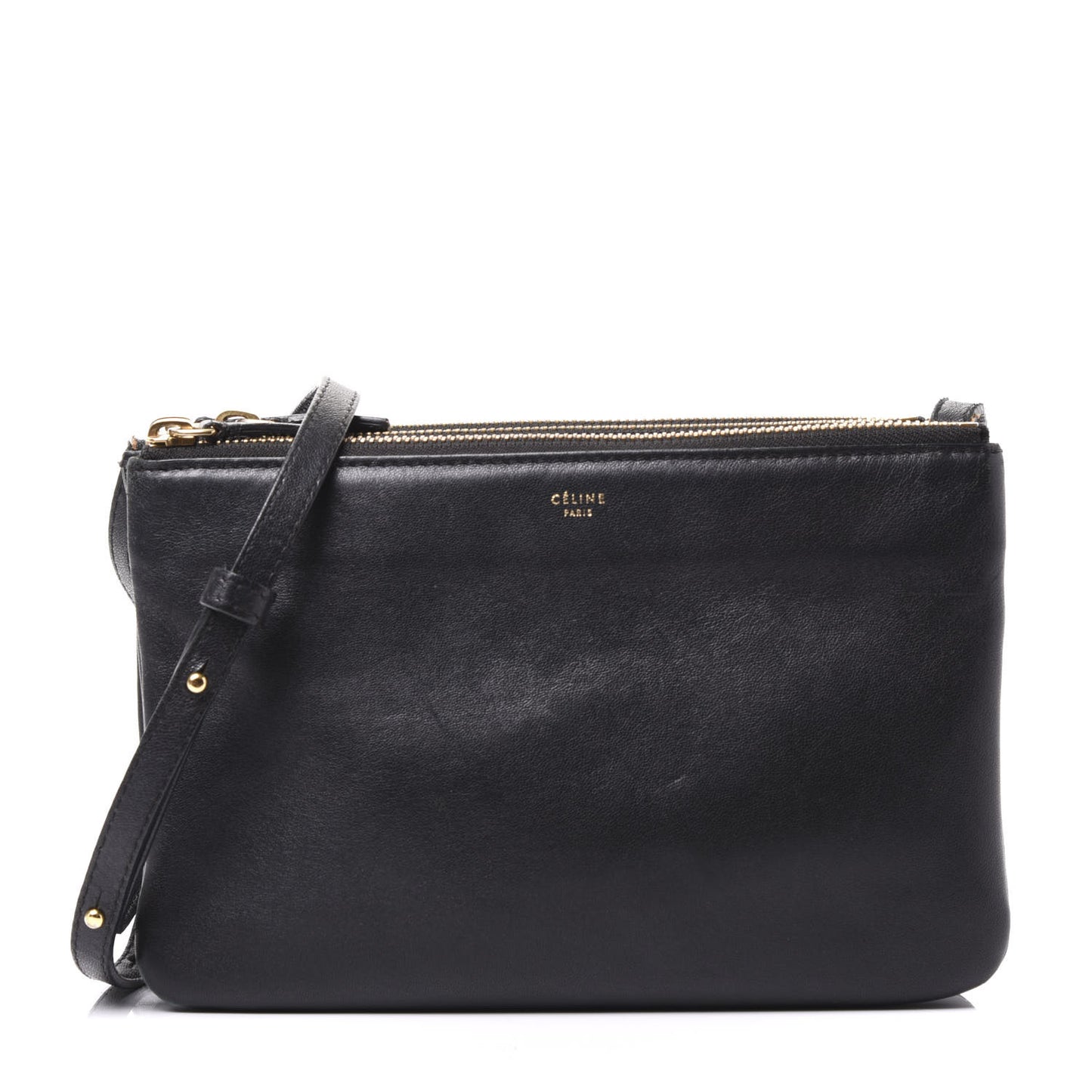 Lambskin Small Trio Crossbody Bag Black