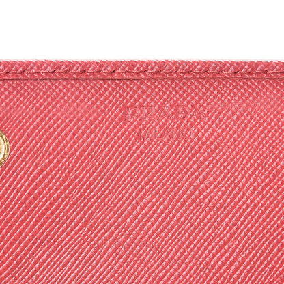 Prada Saffiano Metal Continental Flap Wallet Fuoco 6 of 9