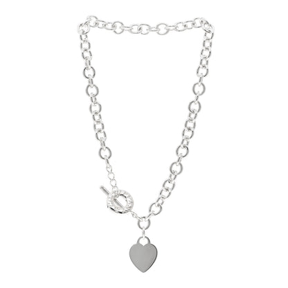 Tiffany Sterling Silver Heart Tag Toggle Necklace 3 of 4