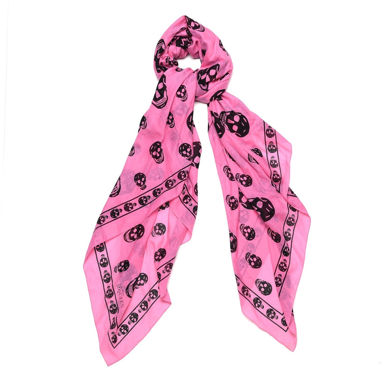 Cotton Skull Scarf Pink