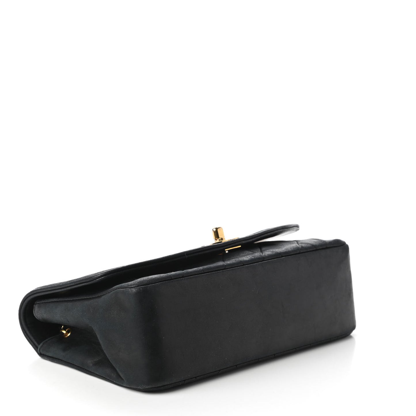 Lambskin Quilted Small Single Flap Bag Black