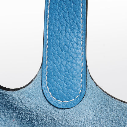 Hermes Taurillon Clemence Picotin Lock 18 PM Blue Jean 9 of 13