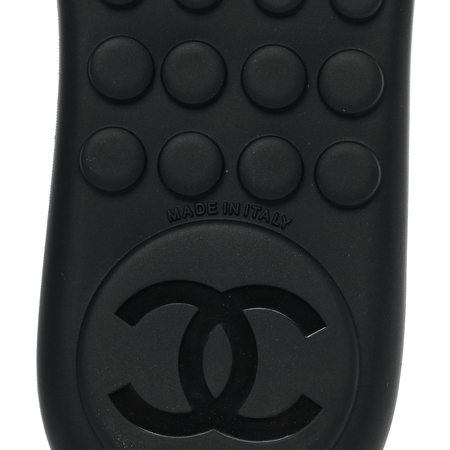 Lambskin CC Chain Thong Sandals 38 Black