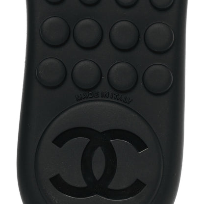Chanel Lambskin CC Chain Thong Sandals 38 Black 6 of 8