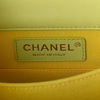 Chanel Calfskin Quilted North South Boy Flap Light Green 6 of 9